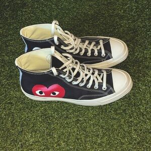 Comme Des Garcons Converse Hi Black